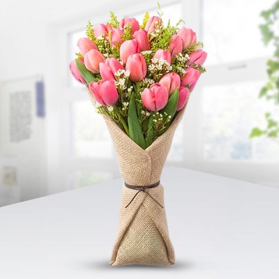 Pink Tulips Love