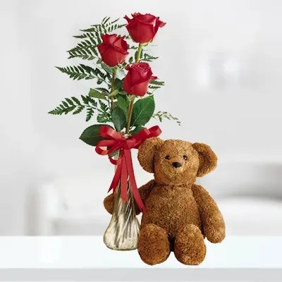 Teddy With Roses