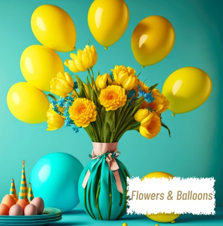 Flowers and Balloons