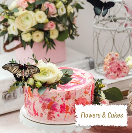 Flowers and Cake